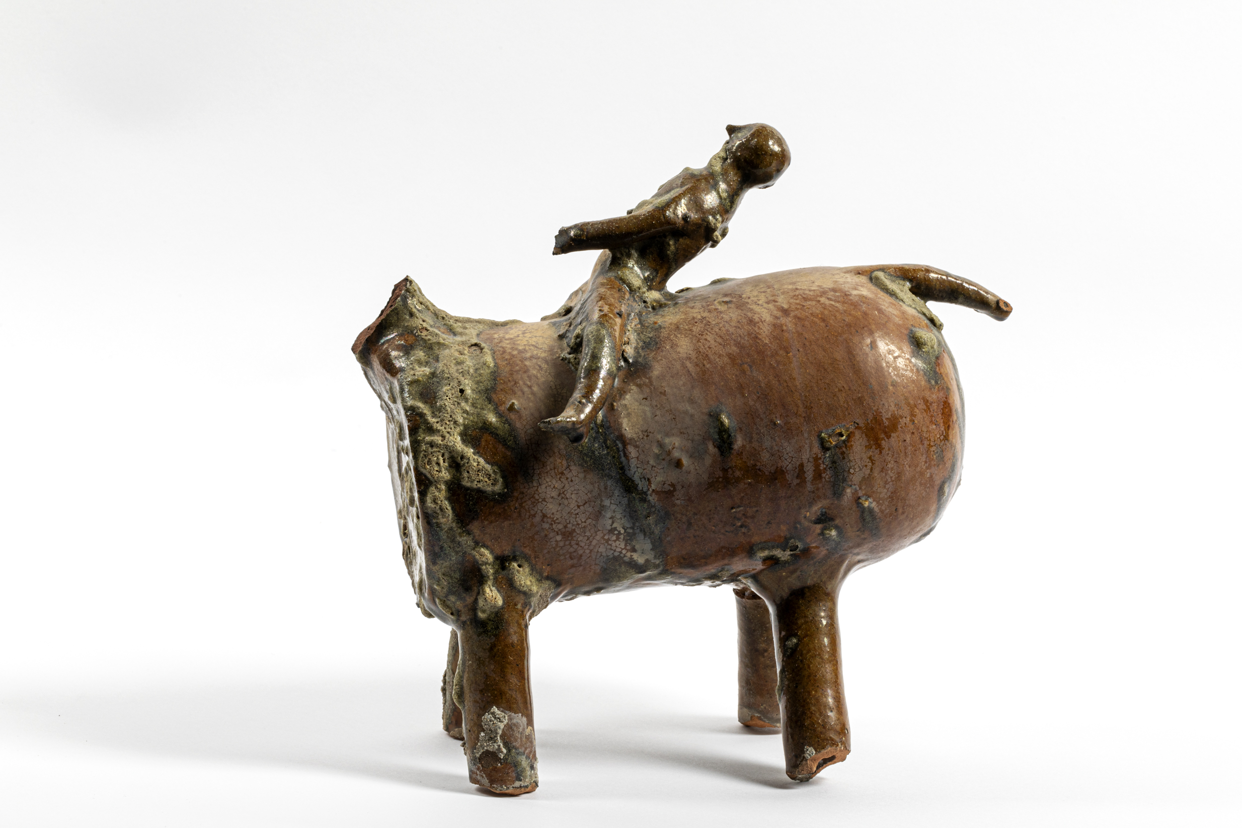 cavallo e cavaliere (scultura, opera isolata) di Usai Giuseppe Maria (fine XIX)