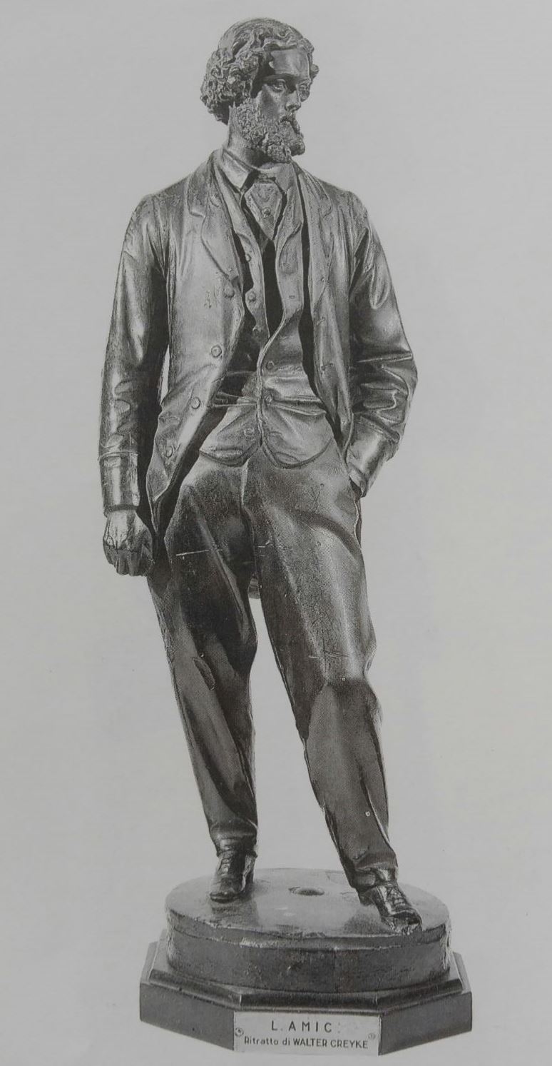 Ritratto di Walter Creike (scultura) di Luigi Amici - ambito romano (seconda metà XIX)