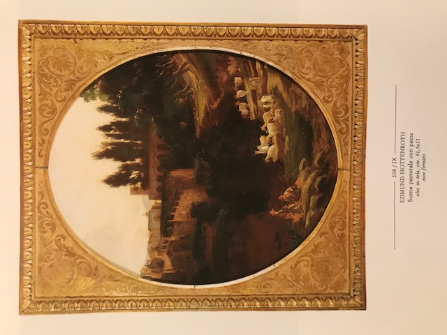 Scena pastorale con paese (dipinto) di Edmund Hottenroth (XIX)