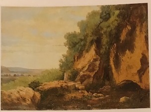 Paesaggio campestre e sorgente, Paesaggio campestre e sorgente (dipinto, serie) di Edmund Hottenroth - ambito tedesco (seconda metà XIX)