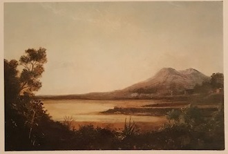 Marina e Monte Circeo (dipinto) di Edmund Hottenroth - ambito tedesco (seconda metà XIX)