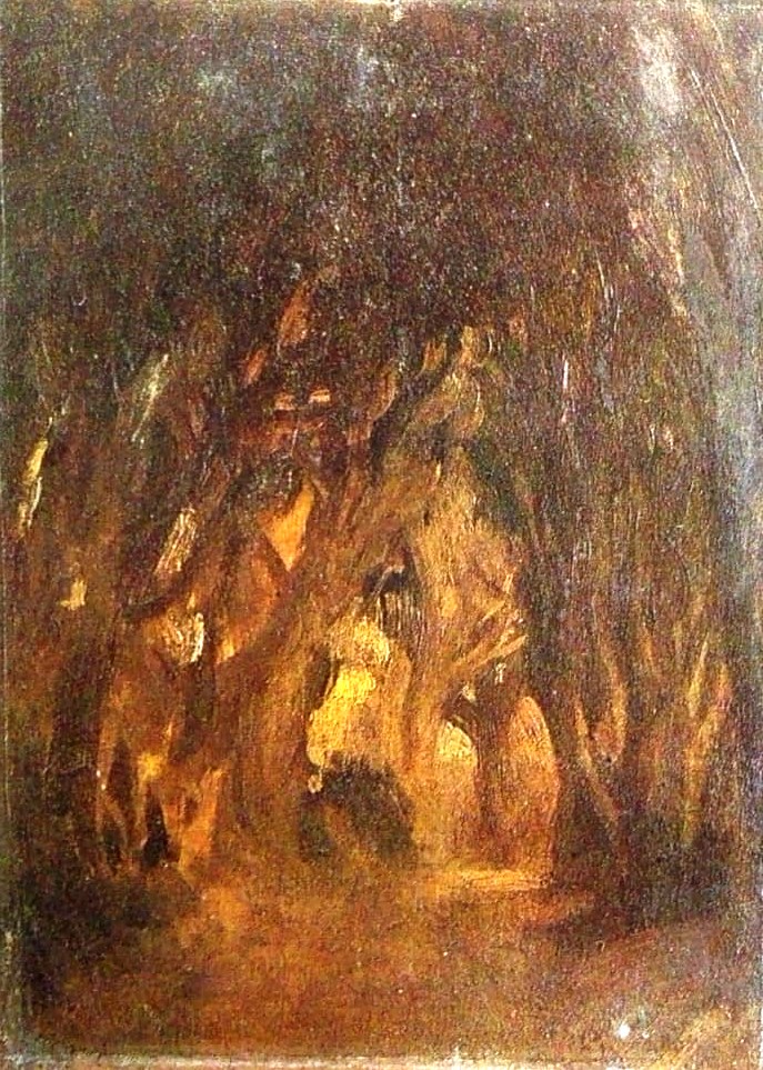 Bosco (dipinto) di Carosi Giuseppe - ambito romano (primo quarto XX)