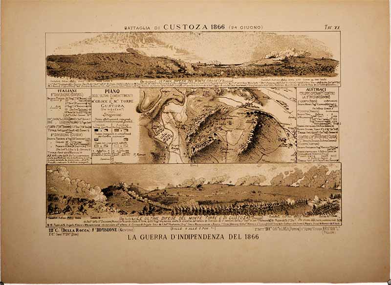 Battaglia di Custoza (stampa) di Cenni Quinto (XIX)