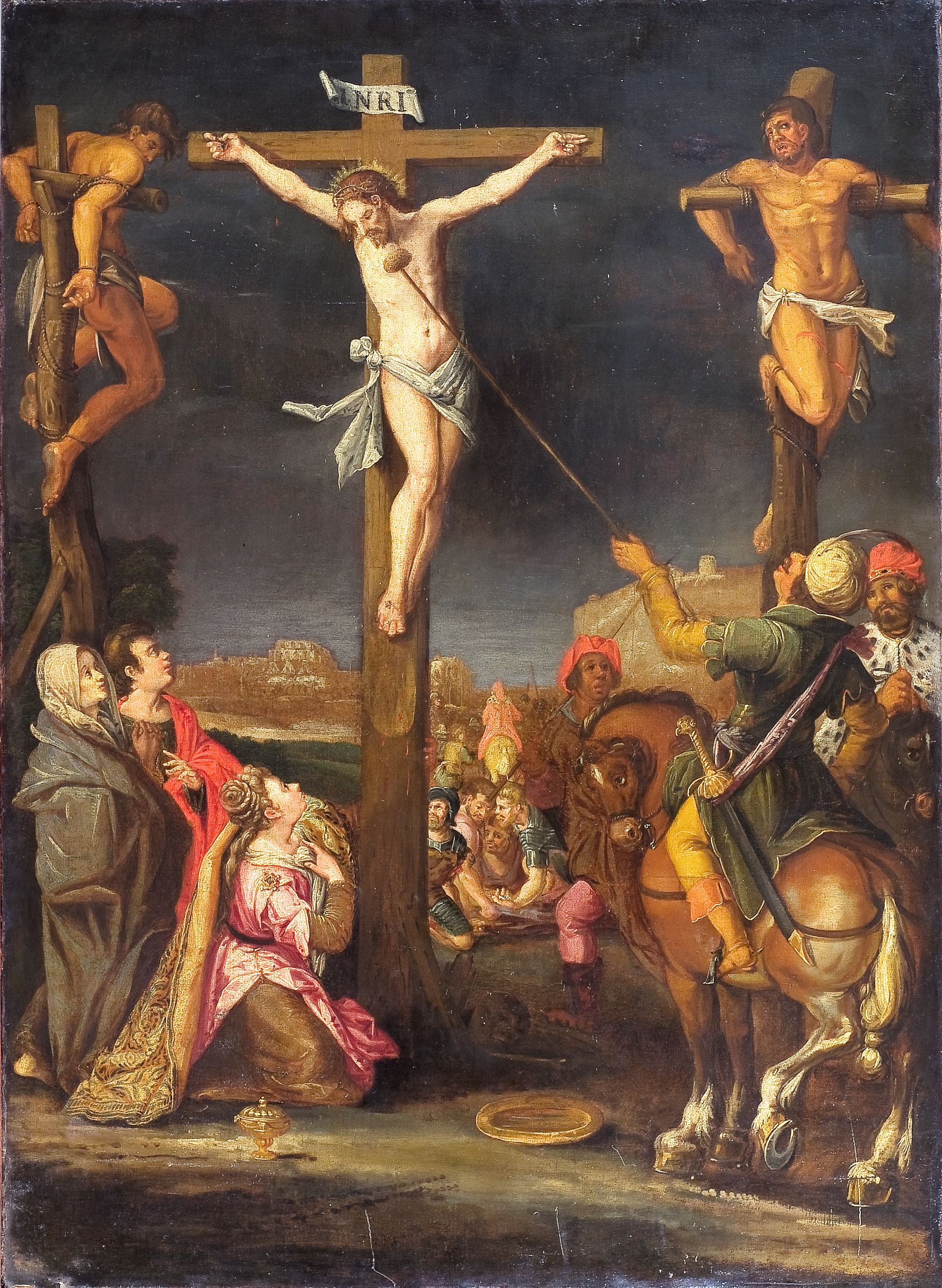 Crocifissione (dipinto, opera isolata) di Schwarz Christoph, Sadeler Gillis il Giovane - ambito fiammingo (prima metà XVII)