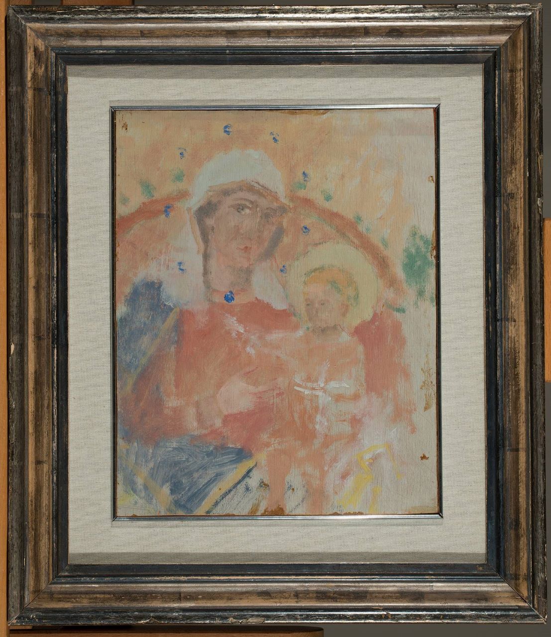 Madonna con bambino da maestro bizantino, Madonna con Bambino (dipinto, opera isolata) di Semeghini Pio (XX)