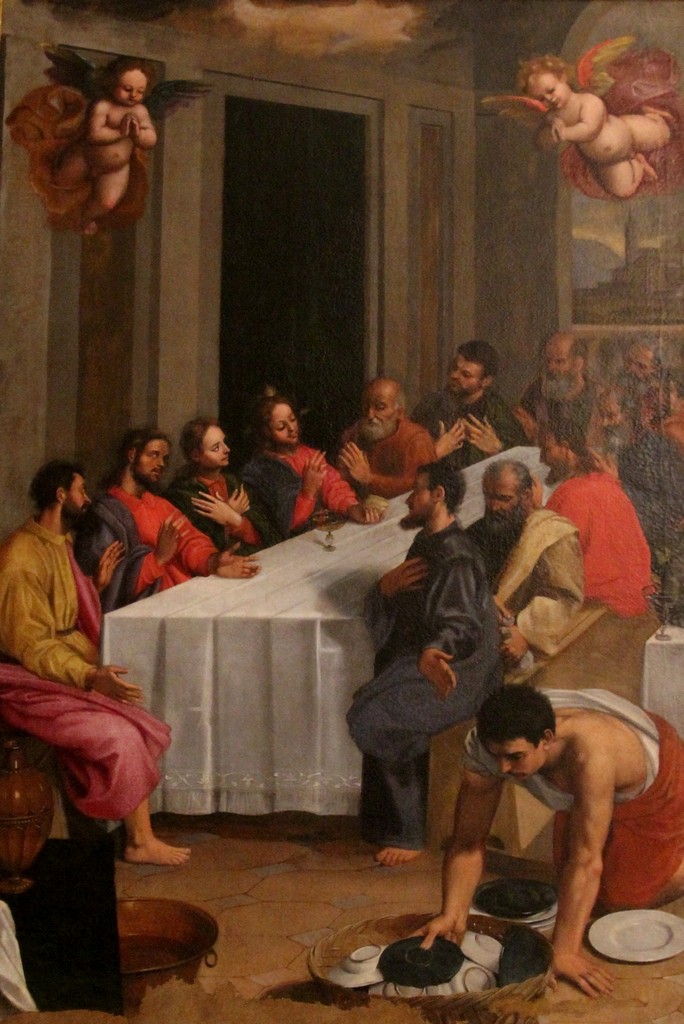Ultima cena (dipinto, opera isolata) di Barocci Federico (cerchia) (sec. XVII)