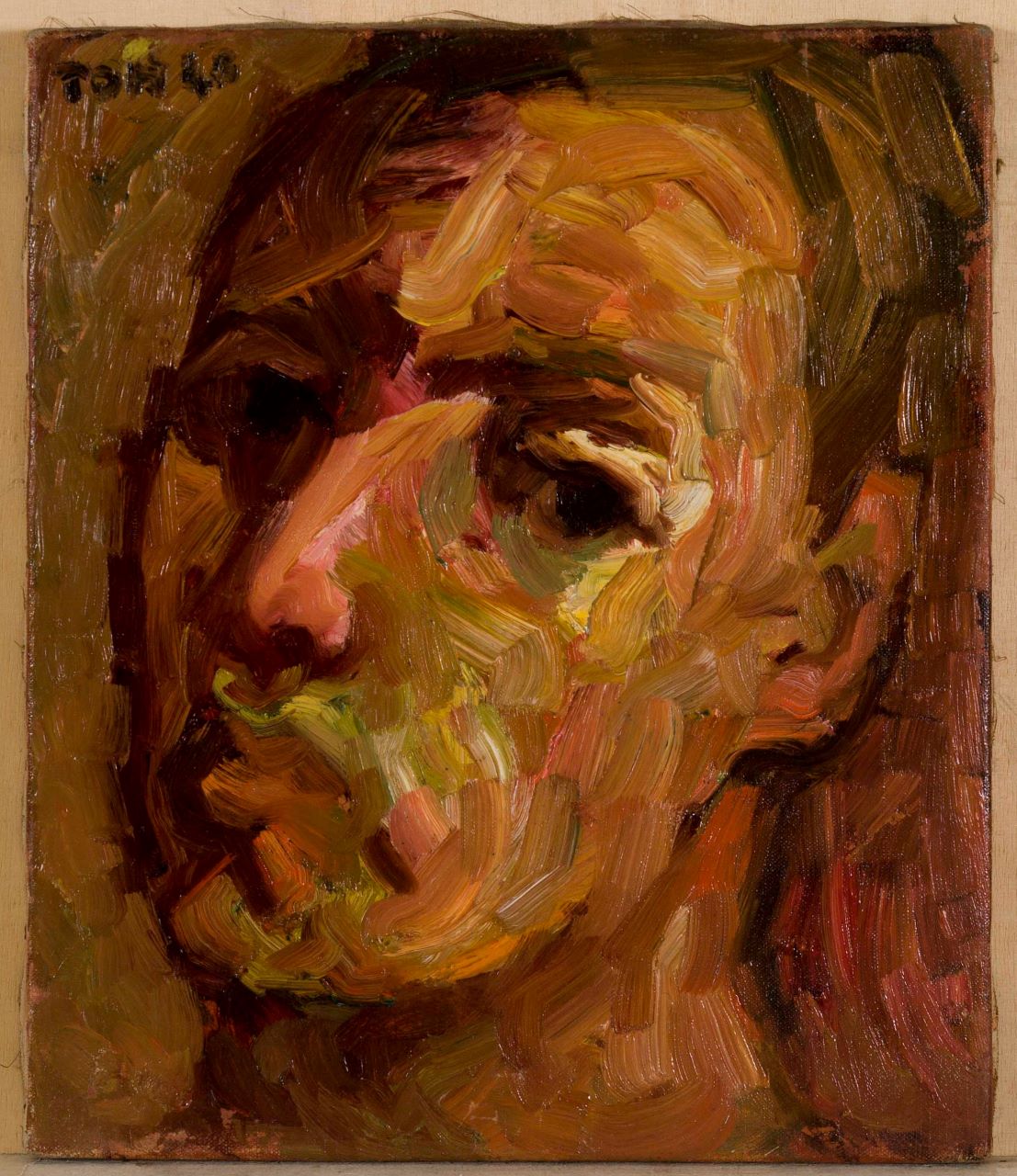 Senza titolo, ritratto maschile (dipinto, opera isolata) di Scialoja Toti - ambito italiano (secondo quarto XX)
