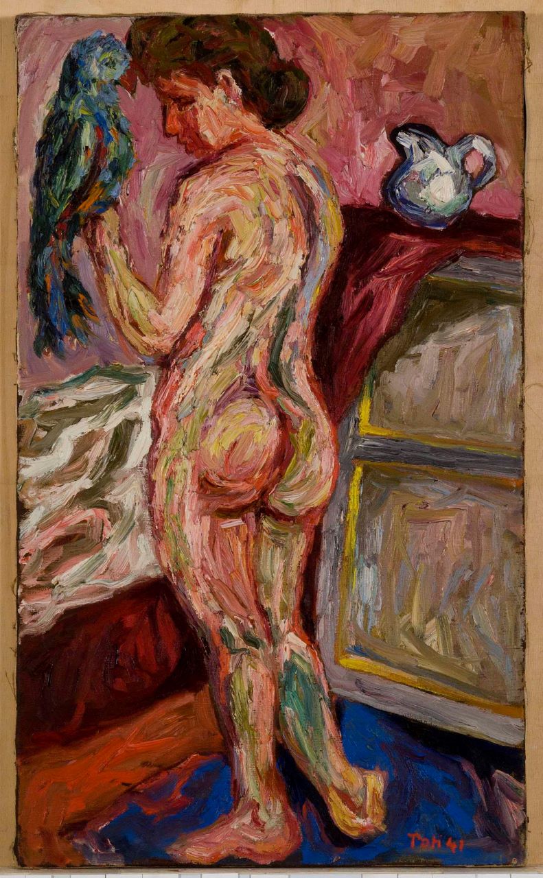 Senza titolo, nudo femminile (dipinto, opera isolata) di Scialoja Toti - ambito italiano (secondo quarto XX)