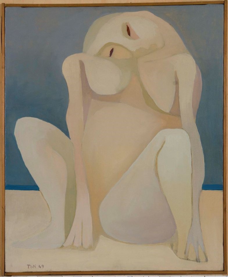 Nudo 2, figura femminile (dipinto, opera isolata) di Scialoja Toti - ambito italiano (secondo quarto XX)