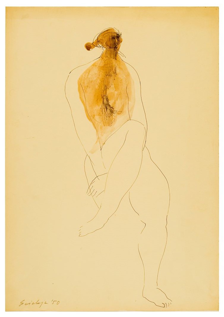 Senza titolo, figura (disegno, opera isolata) di Scialoja Toti (secondo quarto XX)