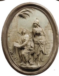 Minerva e la Storia (bassorilievo, serie) di Collino, Ignazio (attribuito) (seconda metà XVIII)