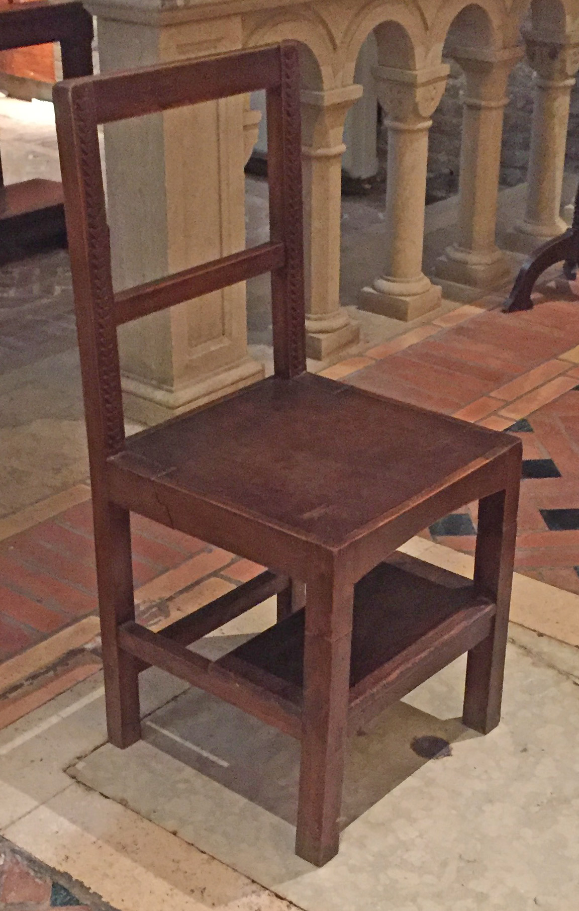 sedia-inginocchiatoio, elemento d'insieme - ambito faentino (prima metà XX)