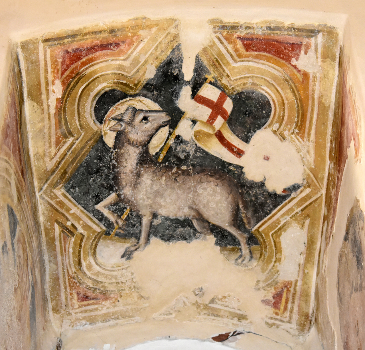 Agnus Dei (dipinto, frammento) di Mazzaforte Giovanni di Corraduccio (attribuito) (XV)
