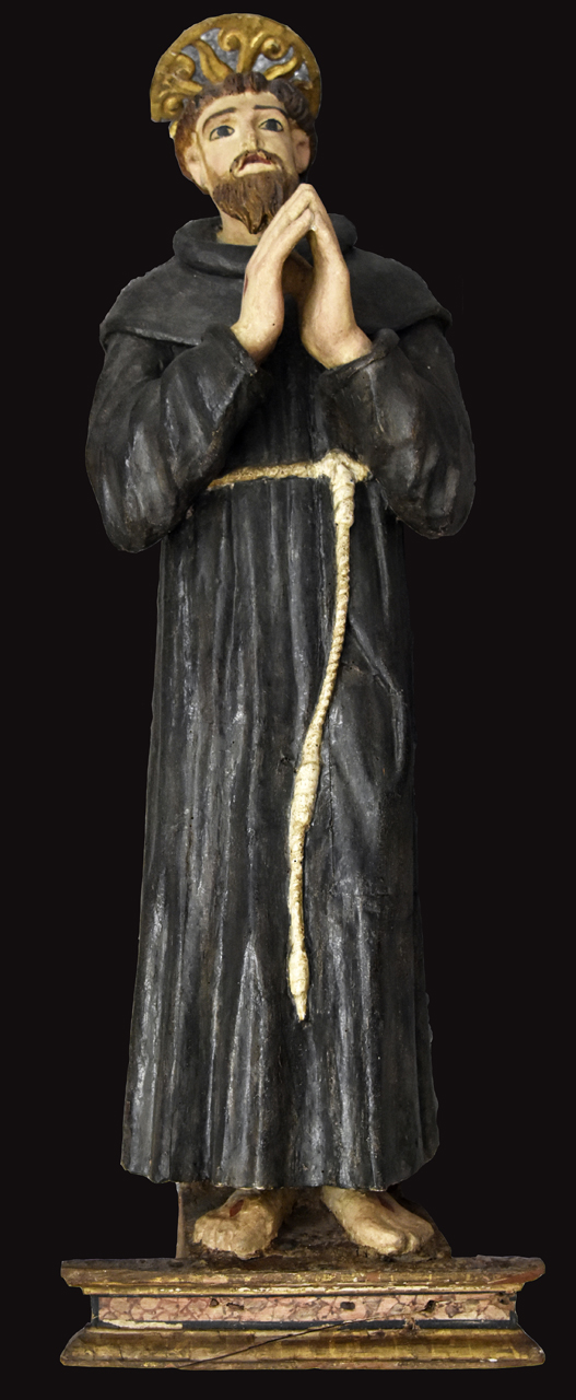 San Francesco d'Assisi (statua, elemento d'insieme) - ambito umbro (prima metà XVII)