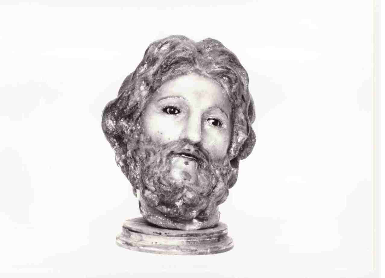 testa d'uomo con barba (scultura miniaturistica) - bottega toscana (XIX)