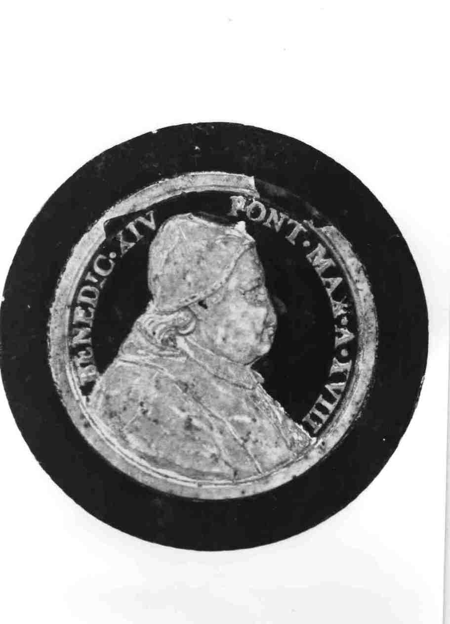 papa Benedetto XIV (rilievo) - bottega toscana, bottega bolognese (XVIII)