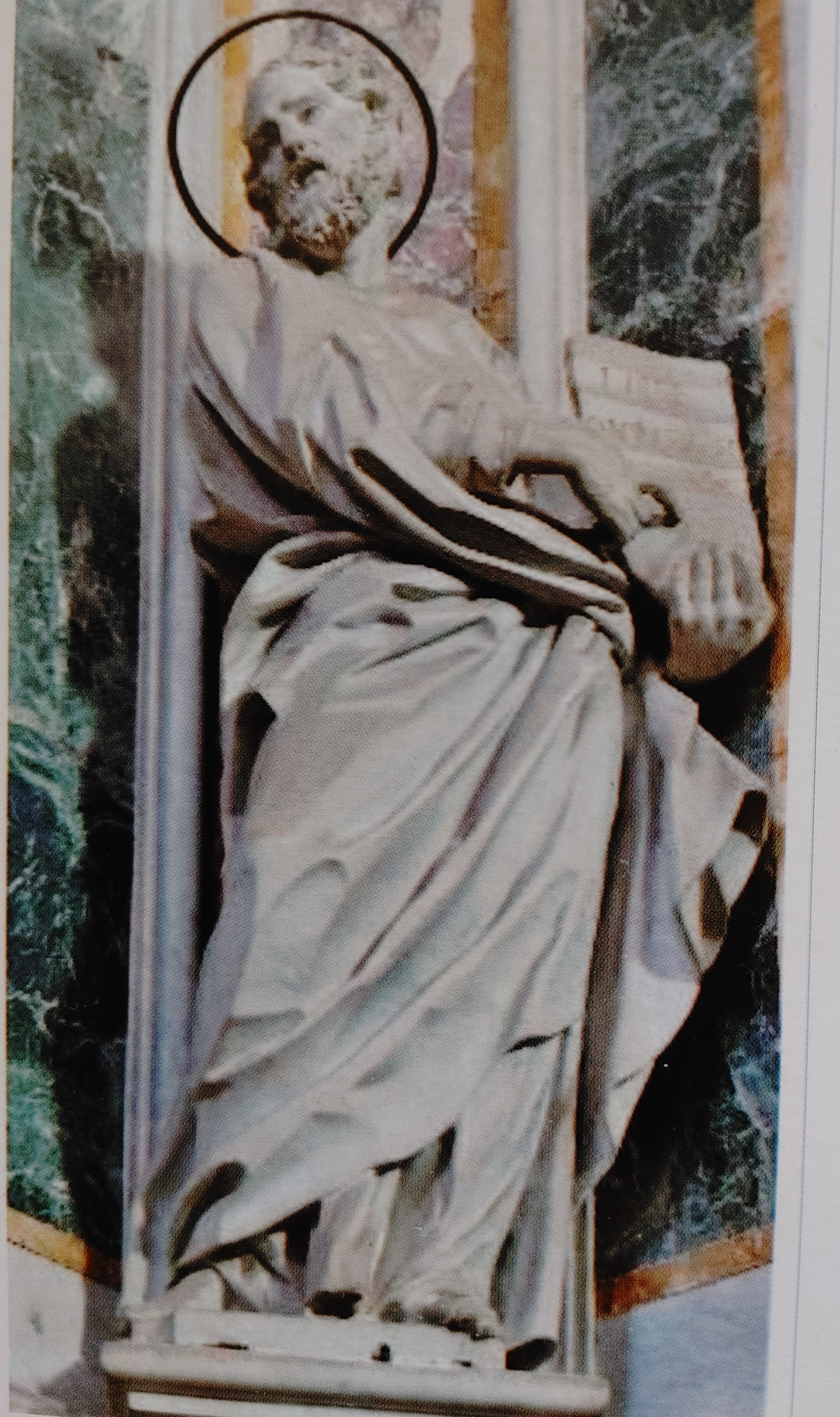 San Matteo evangelista, San Matteo evangelista (statua, opera isolata) di Giovan Battista Marino (attribuito) - ambito palermitano (seconda metà XVIII)