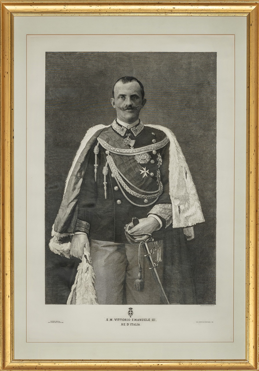 S.M. Vittorio Emanuele III Re d'Italia, Vittorio Emanuele III di Savoia (incisione, opera isolata) di Speranza Serafino (inizio XX)