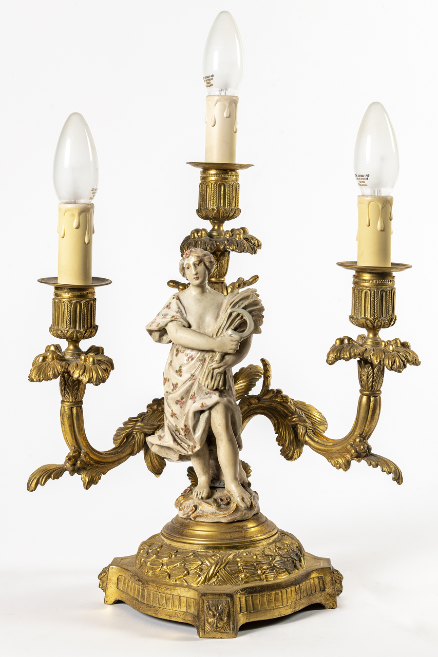 Estate (candelabro - a statuetta, opera isolata) - produzione Italia nord-occidentale (prima metà XIX)