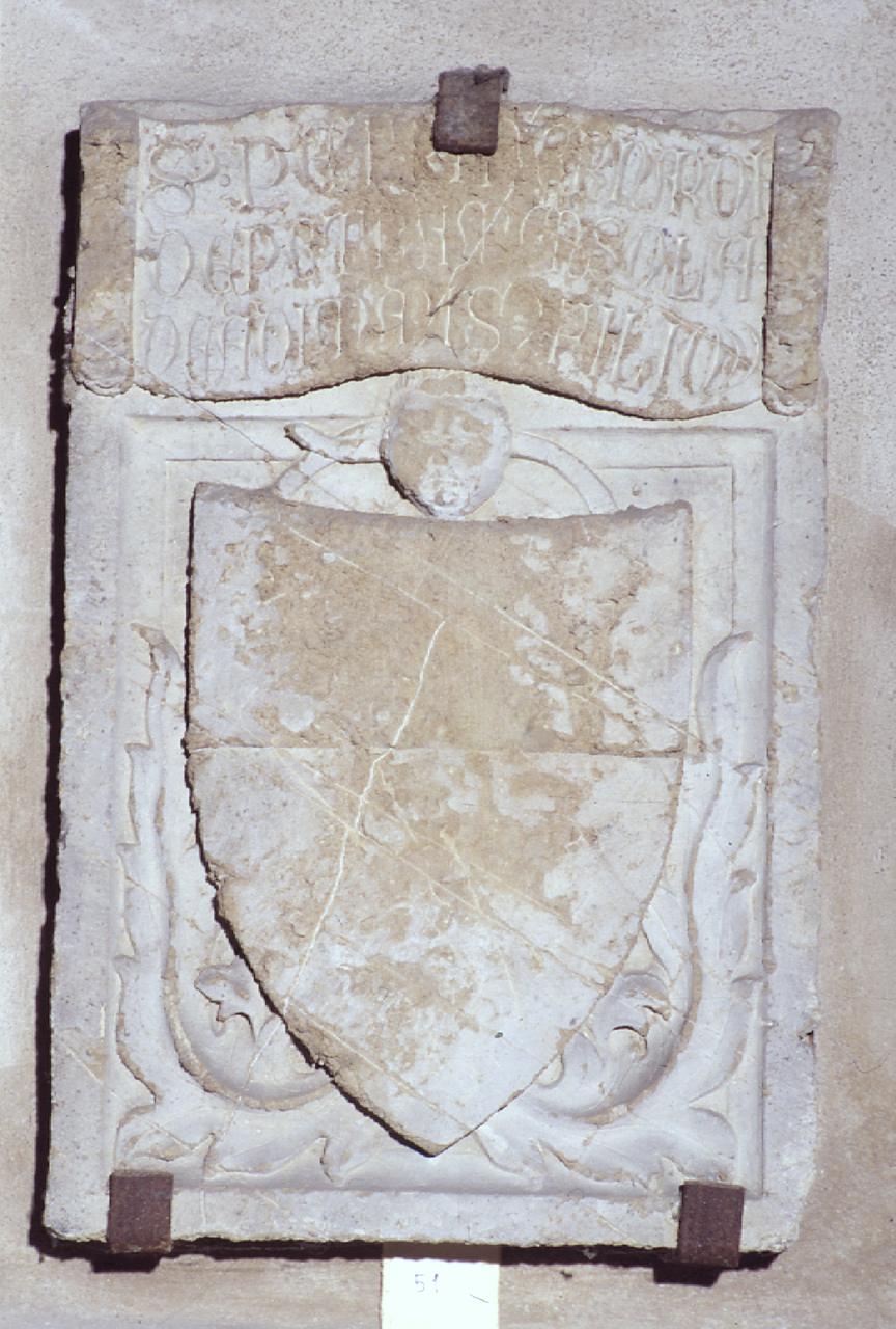 stemma gentilizio della famiglia Adimari (lapide tombale) - produzione fiorentina (seconda metà sec. XIV)