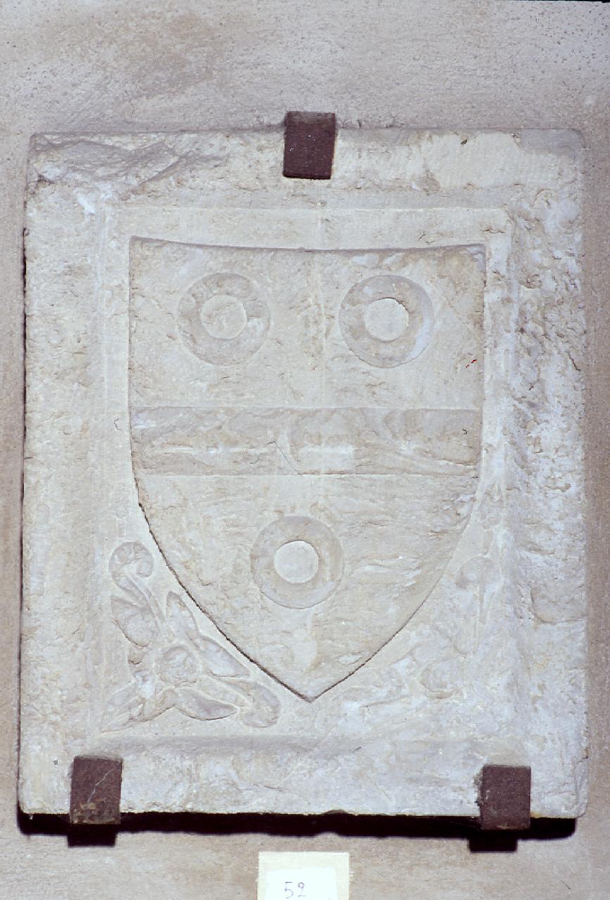 stemma gentilizio della famiglia Velluti (lapide tombale) - produzione toscana (seconda metà sec. XIV)