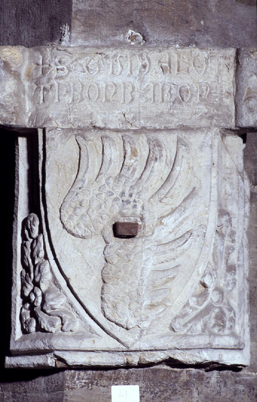 stemma gentilizio della famiglia Guidalotti (lapide tombale) - produzione fiorentina (seconda metà sec. XIV)