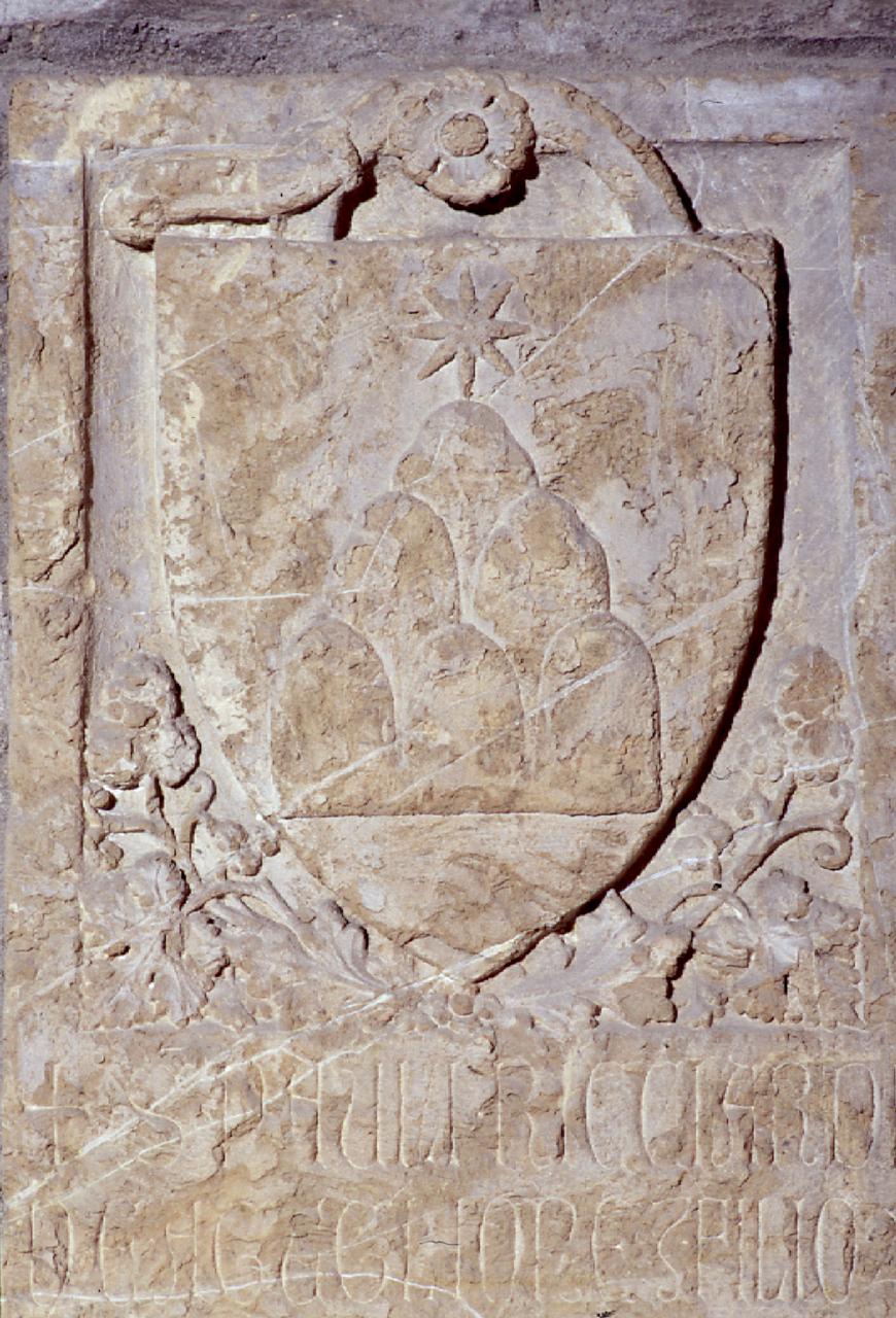 stemma gentilizio (lapide tombale) - produzione fiorentina (seconda metà sec. XIV)