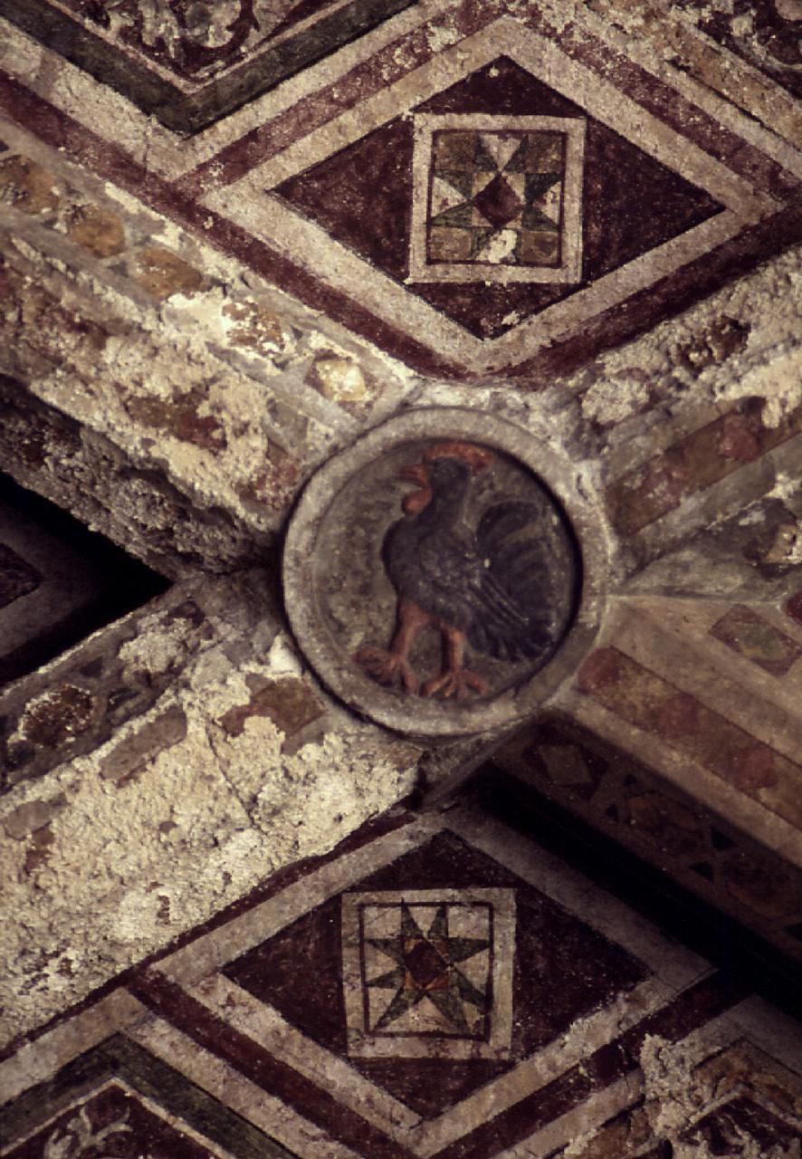 stemma gentilizio della famiglia Carboni (chiave di volta) - produzione fiorentina (seconda metà sec. XIV)