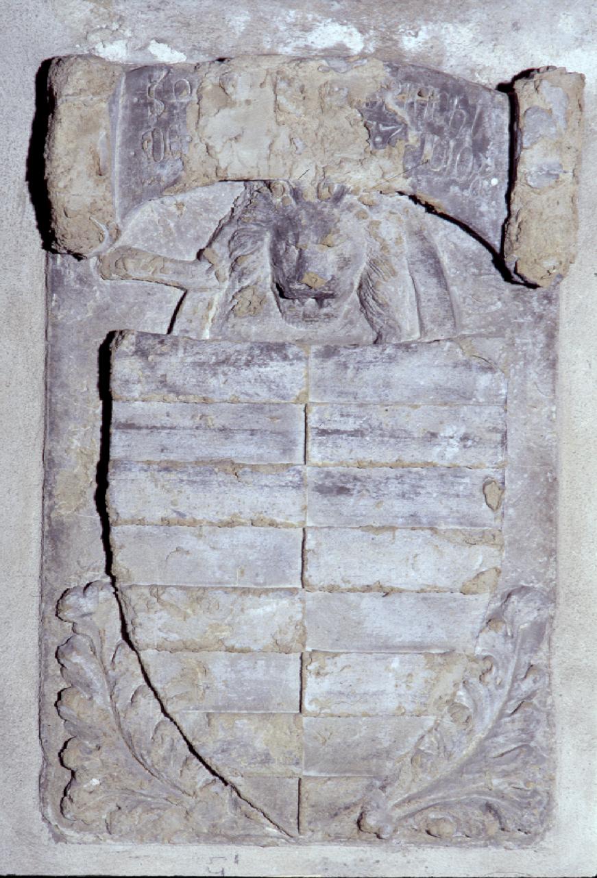 stemma gentilizio (lapide tombale) - produzione toscana (seconda metà sec. XIV)