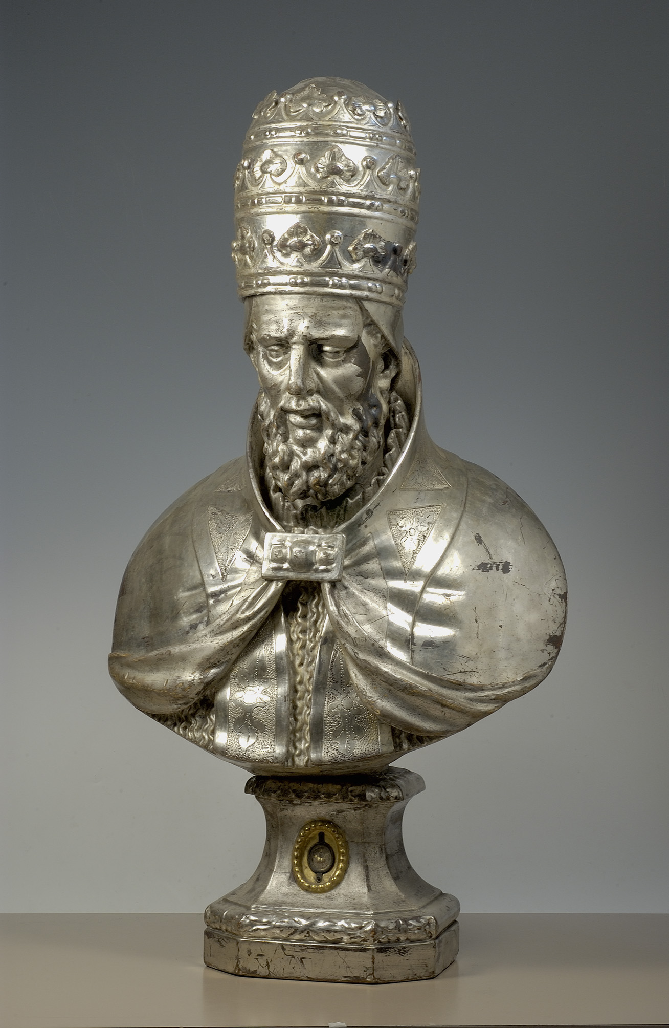 ritratto di papa Pio V (reliquiario - a busto) - bottega fiorentina (prima metà sec. XIX)