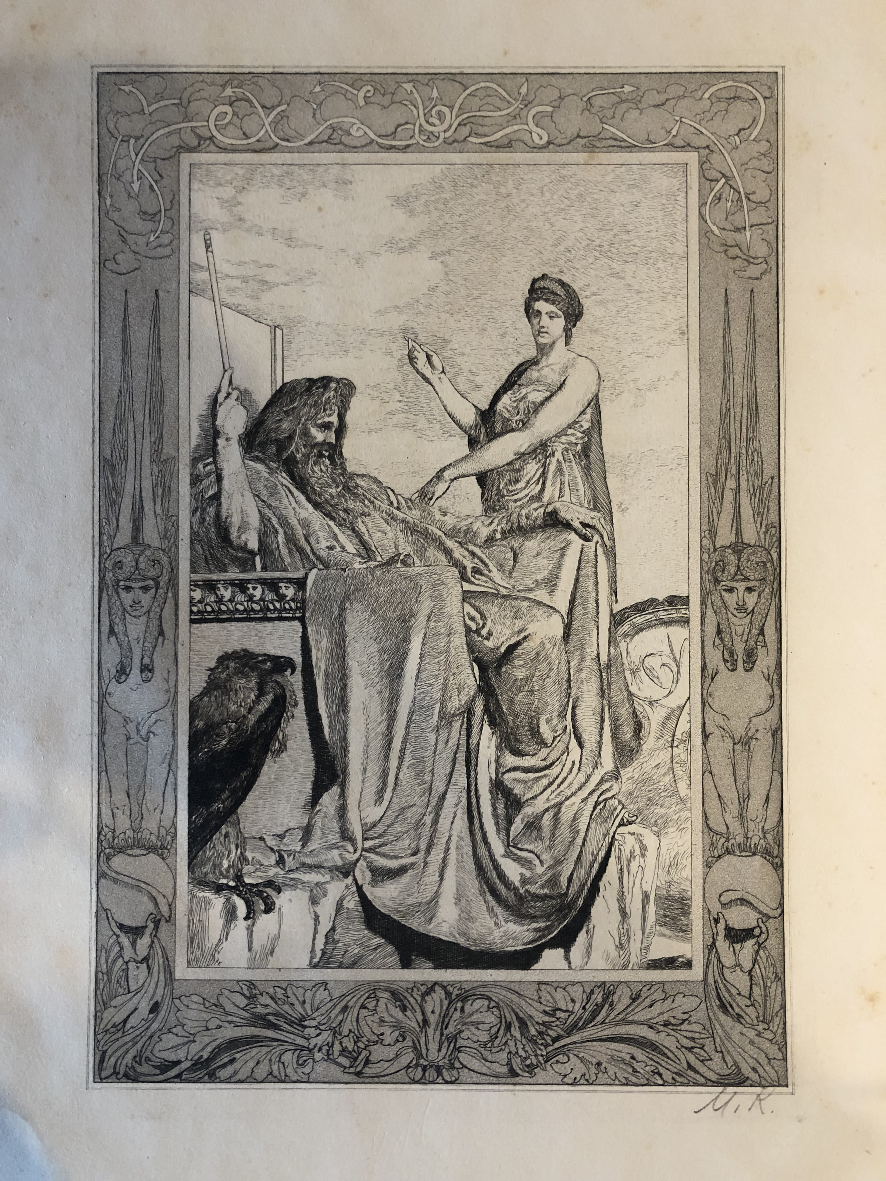 Giove e Venere (stampa) di Klinger Max - ambito tedesco (sec. XIX)