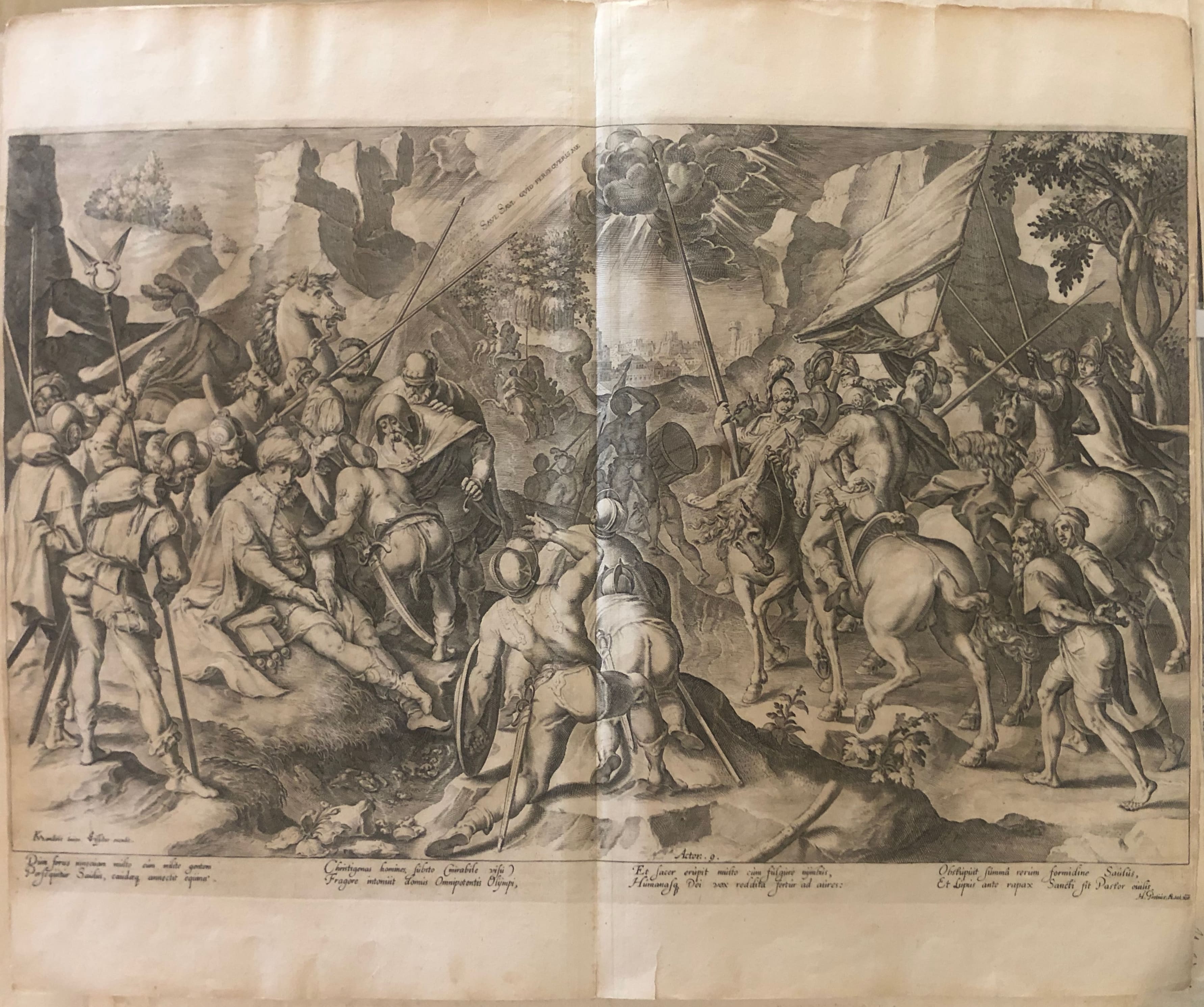 Conversione di Paolo (stampa) di Mander Karel van I - ambito olandese (sec. XVII)