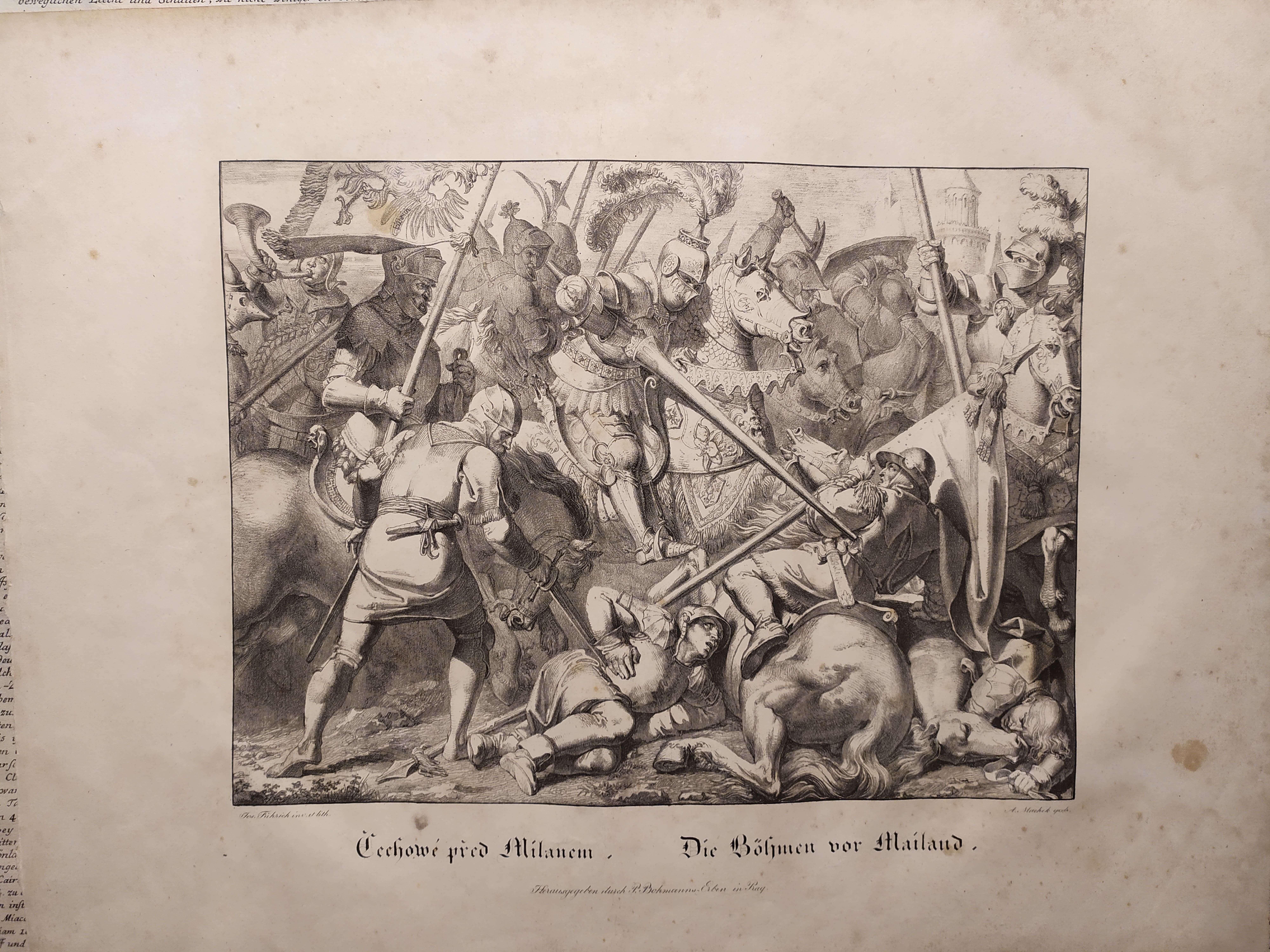 Scena di battaglia (stampa) di Fuhrich Joseph von - ambito austriaco (sec. XIX)