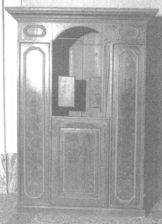 confessionale - a corpo architettonico, coppia - ambito lombardo (XIX)