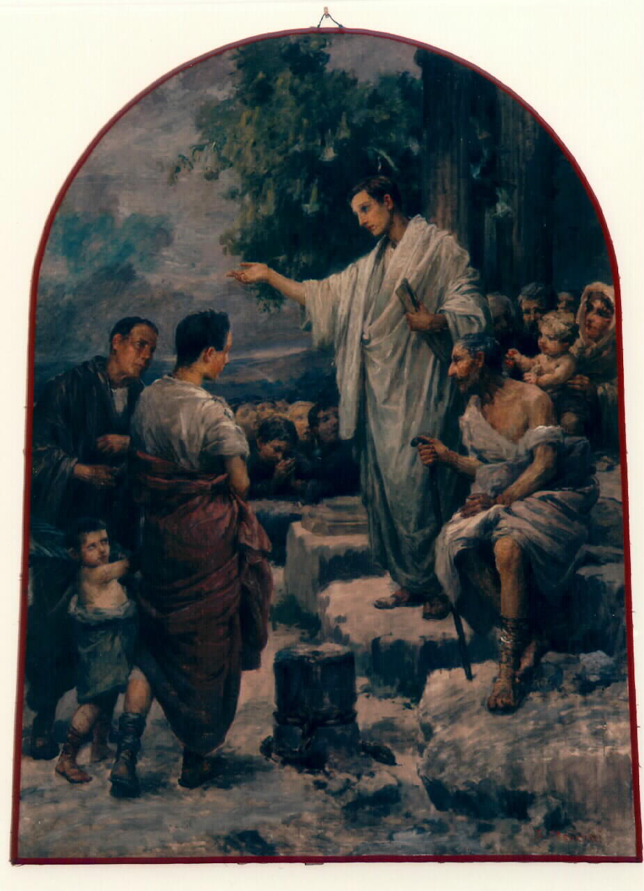 predica di San Paolo apostolo (dipinto) - ambito siciliano (ultimo quarto sec. XIX)