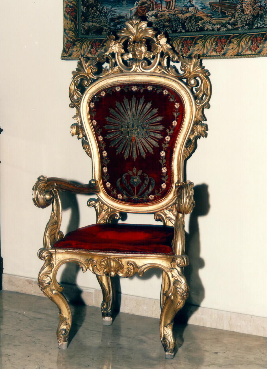 sedia del celebrante - produzione siciliana (fine sec. XVIII)