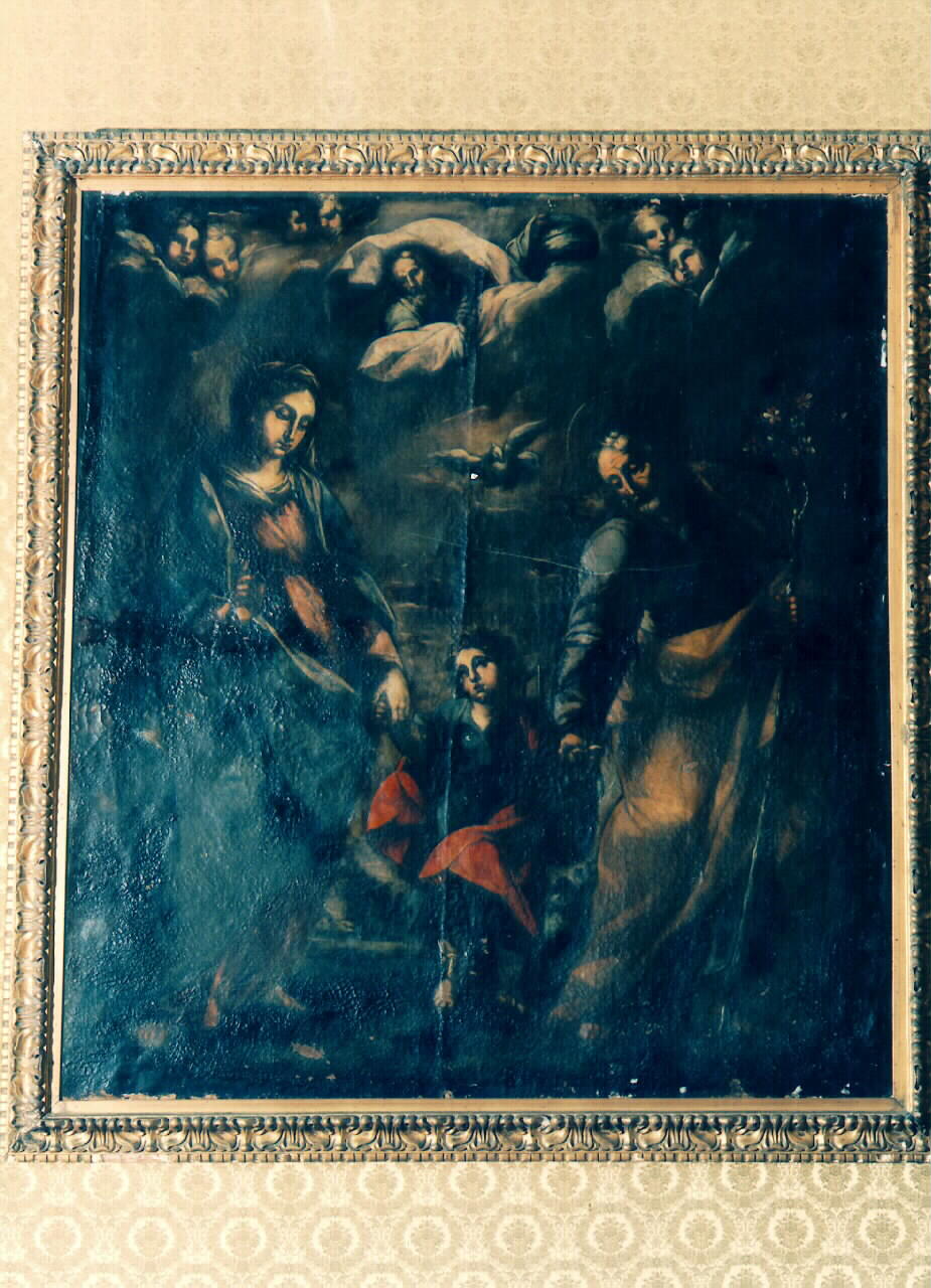 sacra famiglia e Dio Padre (dipinto) - ambito siciliano (Seconda metà sec. XVII)