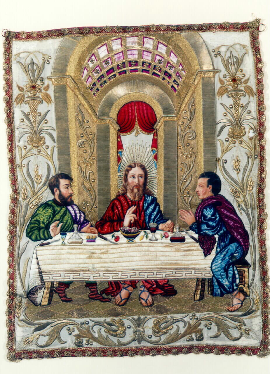 conopeo di tabernacolo - a cortina - manifattura siciliana (Seconda metà sec. XIX)