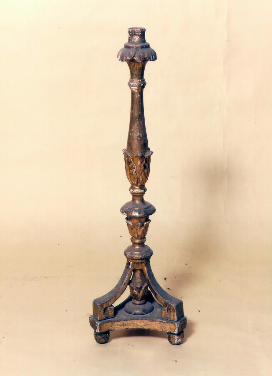 candelabro d'altare, serie - produzione siciliana (Metà sec. XIX)