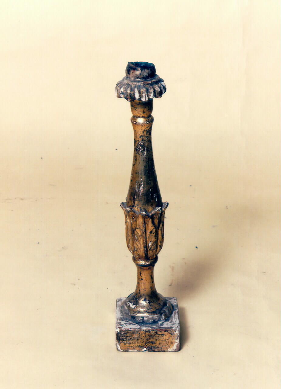 candeliere d'altare, serie - produzione siciliana (Metà sec. XIX)