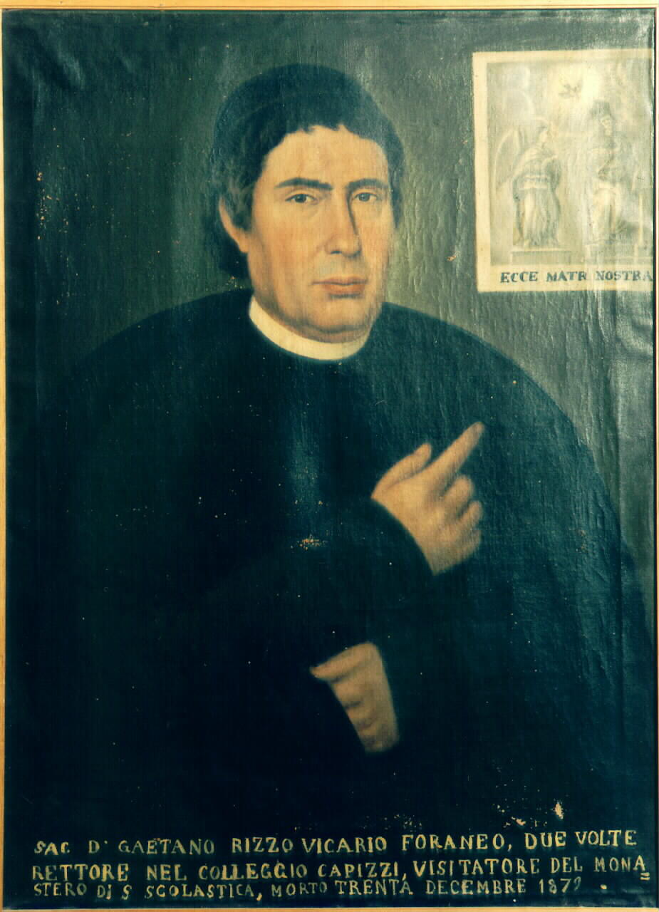 ritratto del sacerdote Gaetano Rizzo (dipinto) - ambito siciliano (terzo quarto sec. XIX)