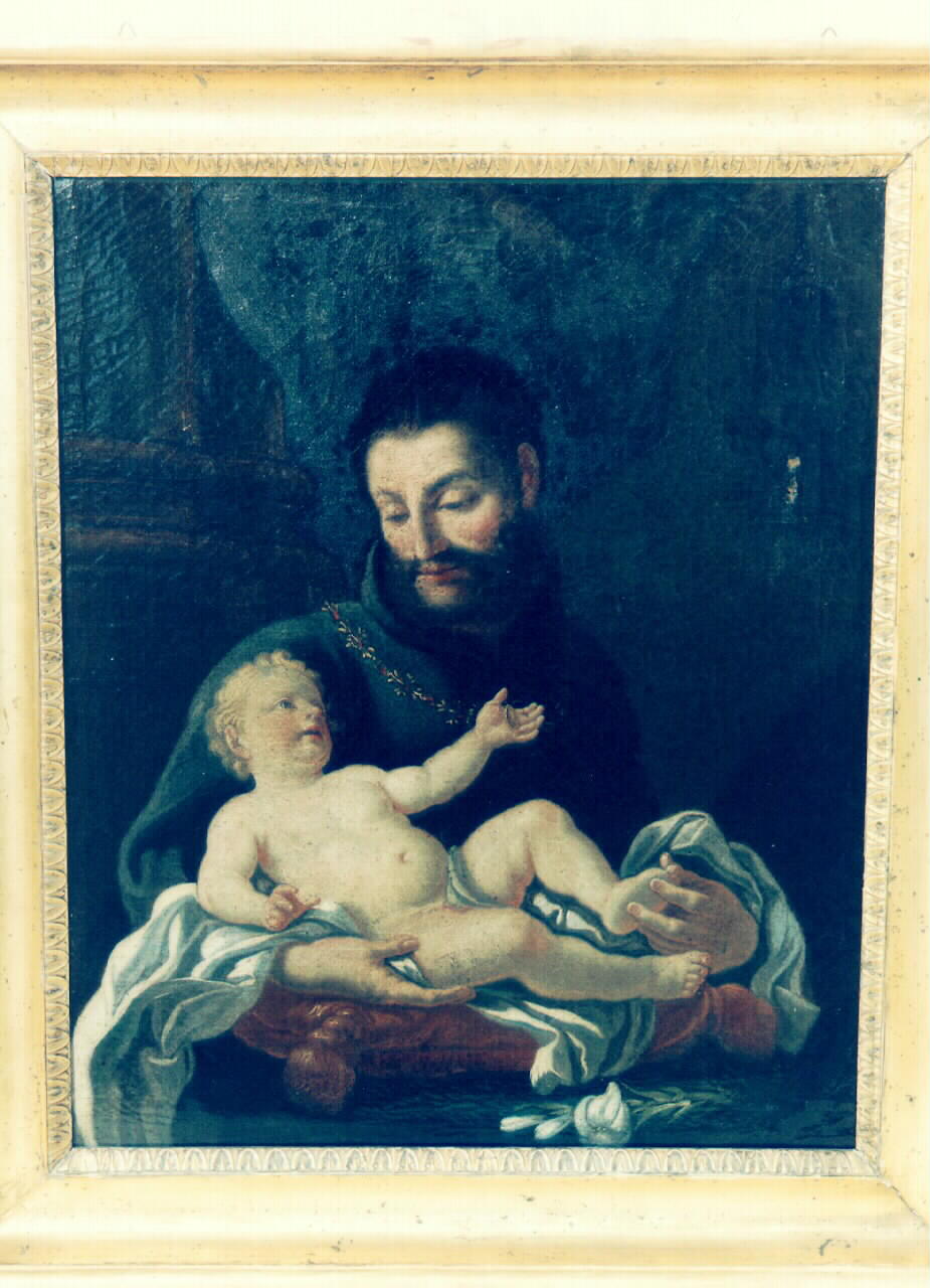 Sant'Antonio da Padova e Gesu' Bambino (dipinto) - ambito siciliano (Seconda metà sec. XVIII)