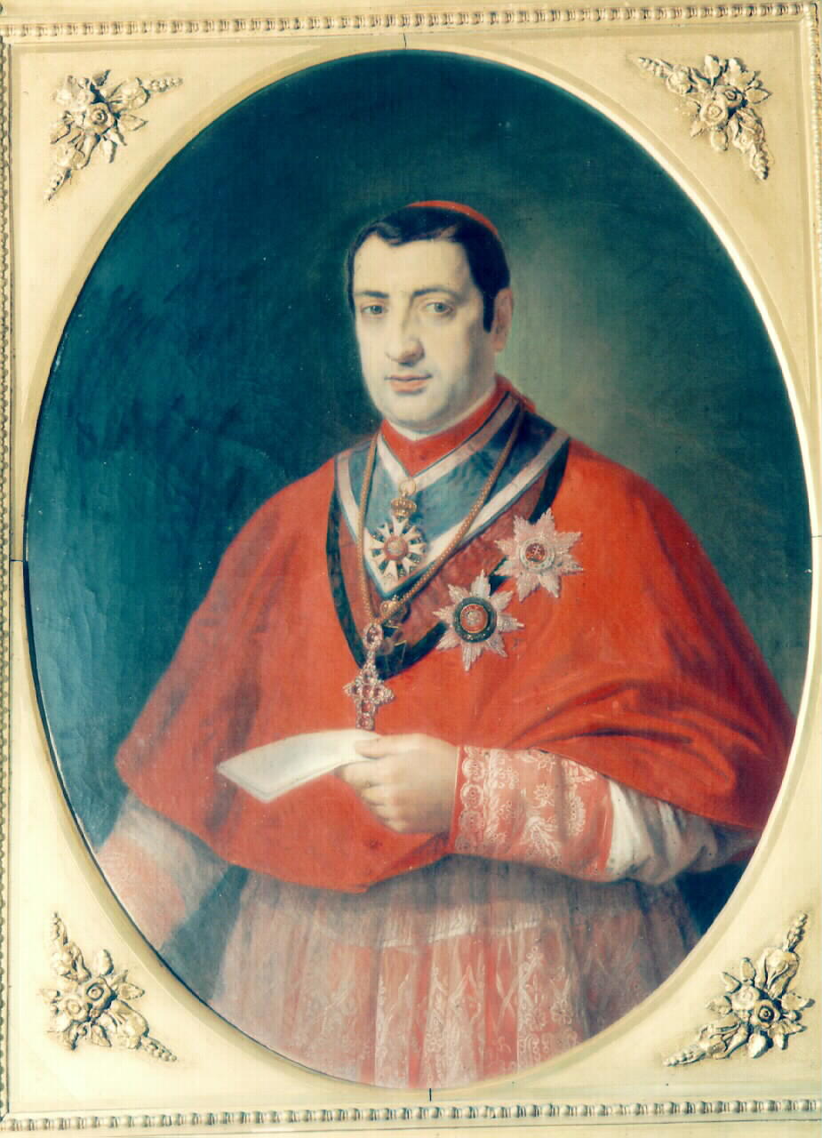 ritratto del cardinale Antonino Saverio De Luca (dipinto) - ambito siciliano (Seconda metà sec. XIX)