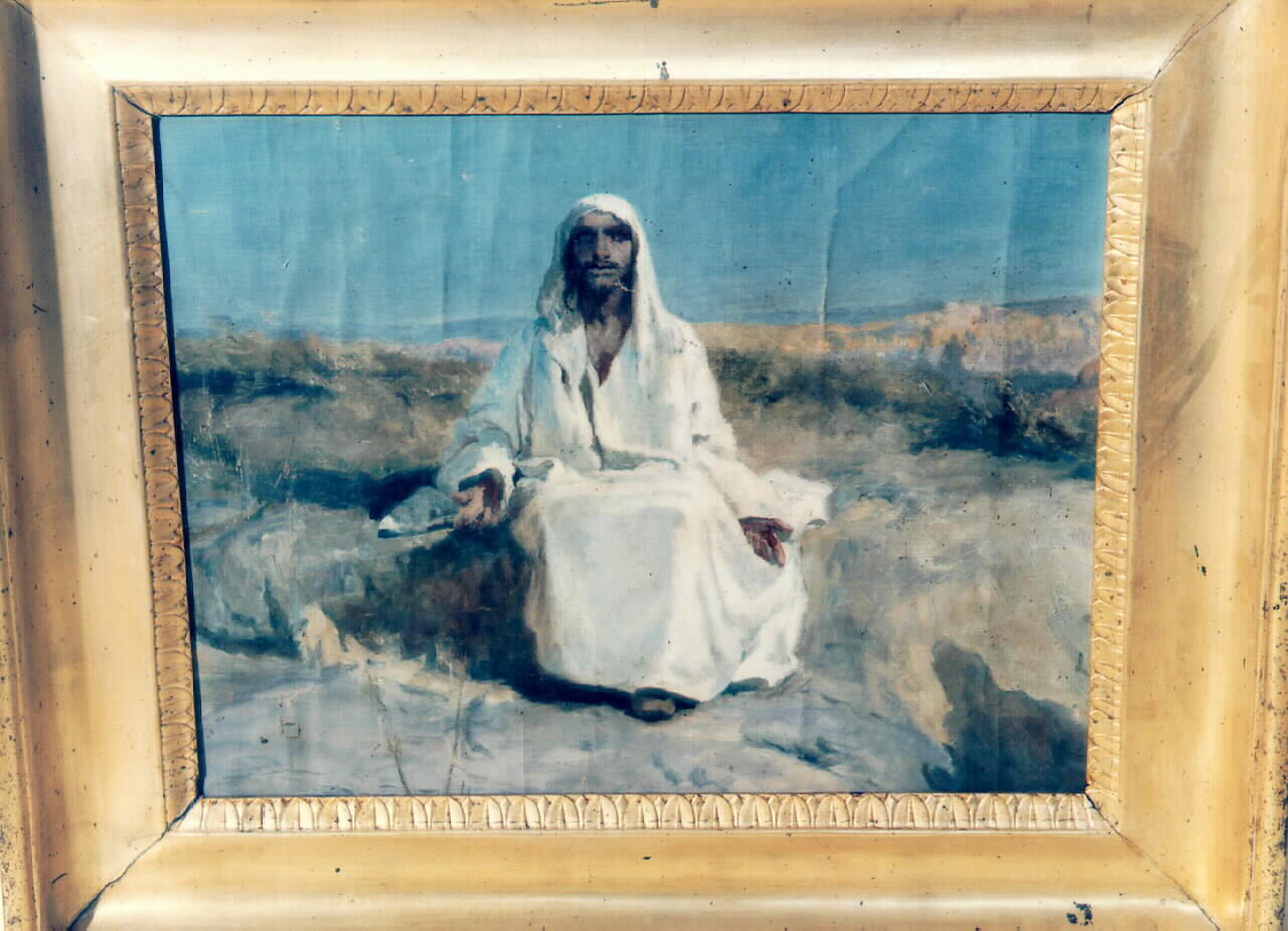 Cristo nel deserto (dipinto) - ambito siciliano (ultimo quarto sec. XIX)