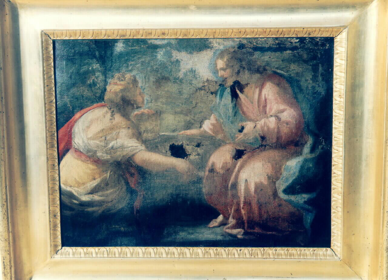 Cristo e la samaritana (dipinto) - ambito siciliano (Prima metà sec. XVIII)