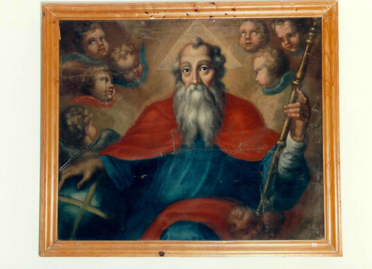 Dio Padre tra cherubini (dipinto) - ambito siciliano (sec. XIX)