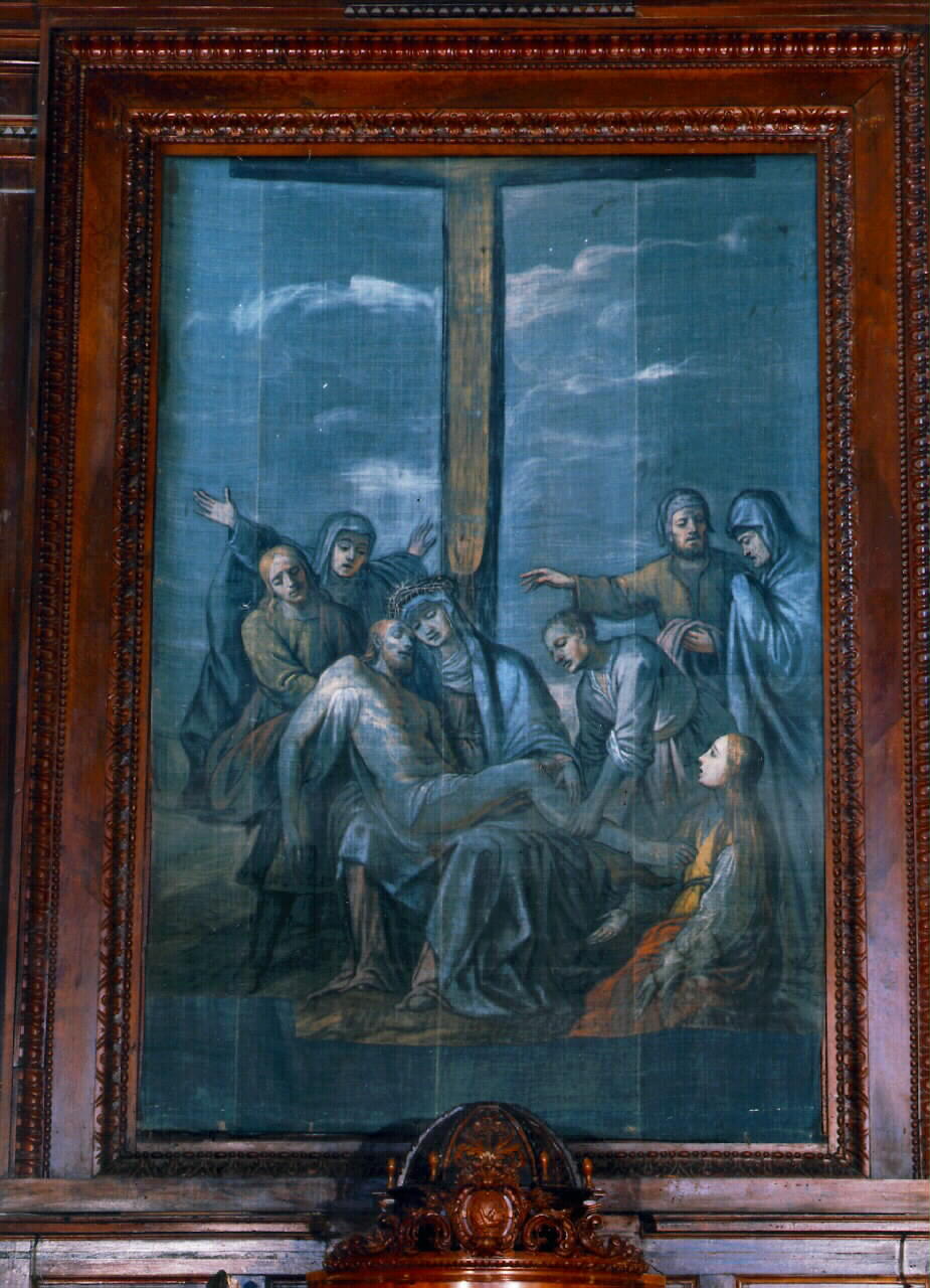 compianto sul Cristo morto (dipinto) - ambito siciliano (inizio sec. XX)