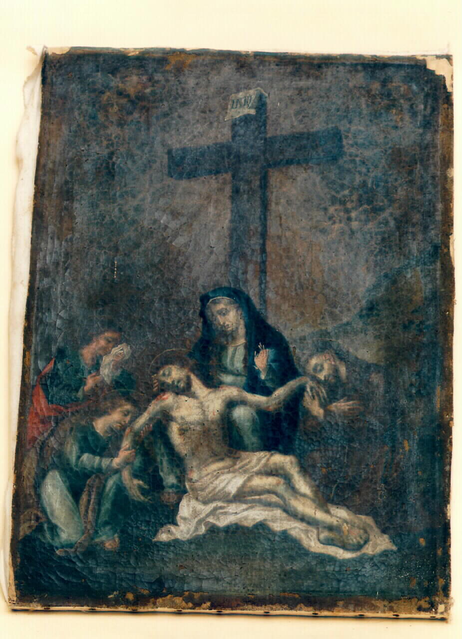 compianto sul Cristo morto (dipinto) - ambito siciliano (sec. XVIII)