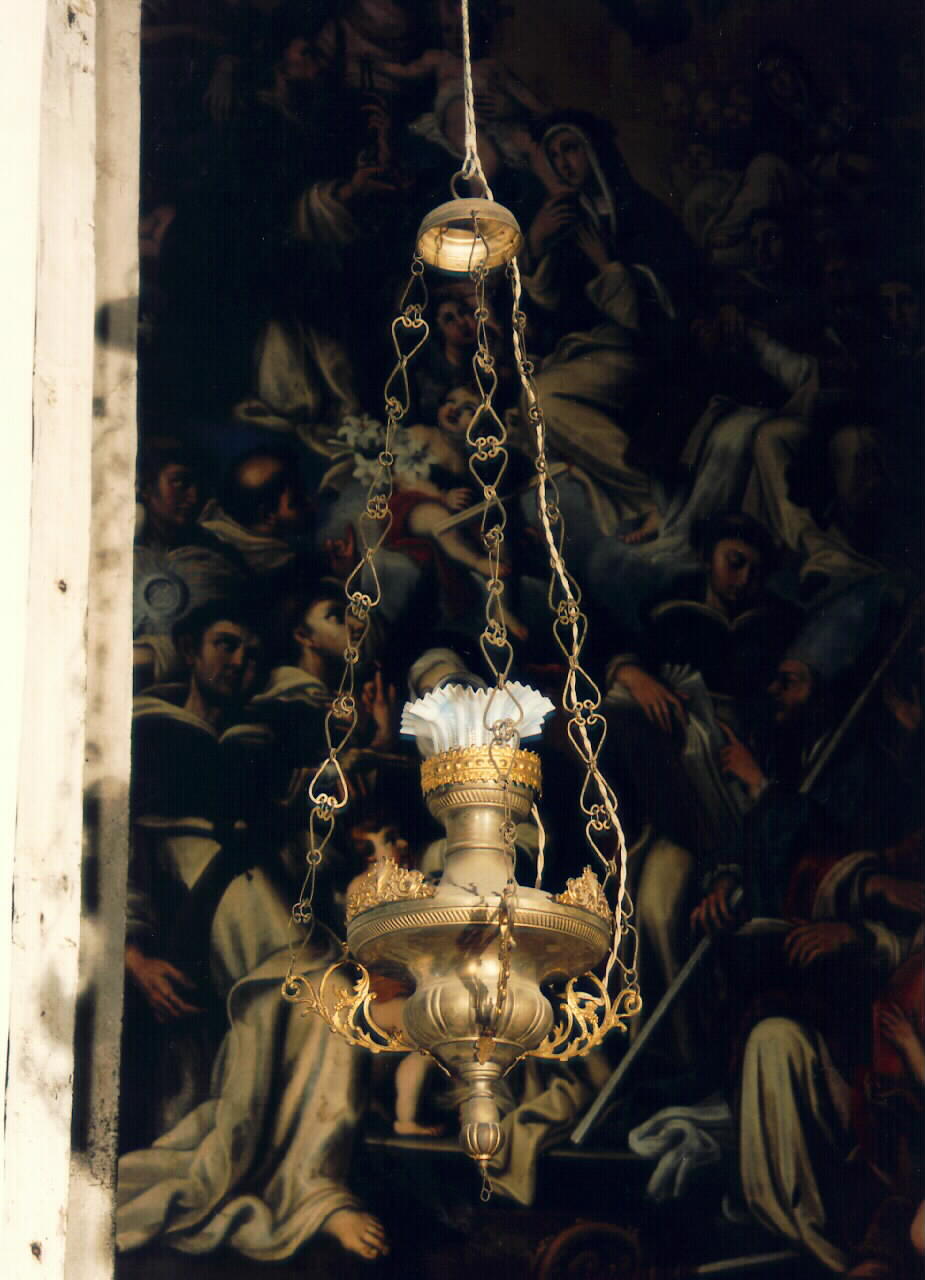 lampada pensile, serie - bottega siciliana (fine sec. XIX)