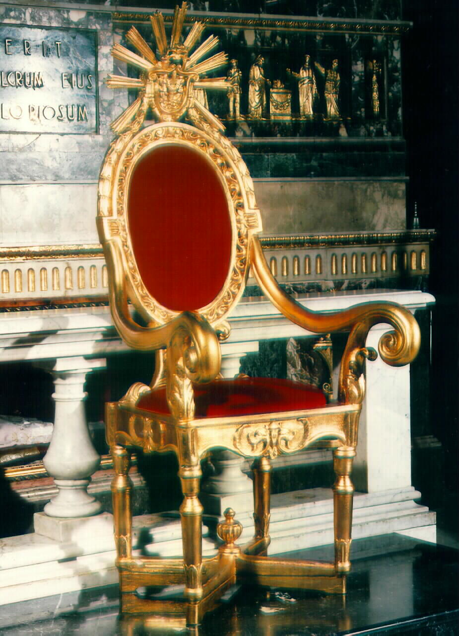 sedia del celebrante - produzione siciliana (sec. XIX)